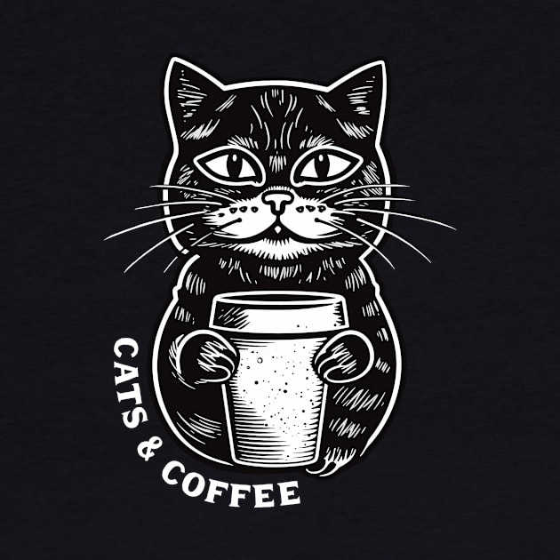 Cats and coffee aesthetic by Pictandra